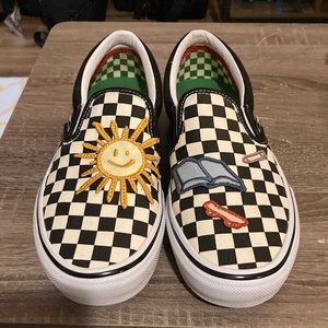 Vans size 10 women’s/8.5 men’s Skateistan edition shoes with popcush soles.